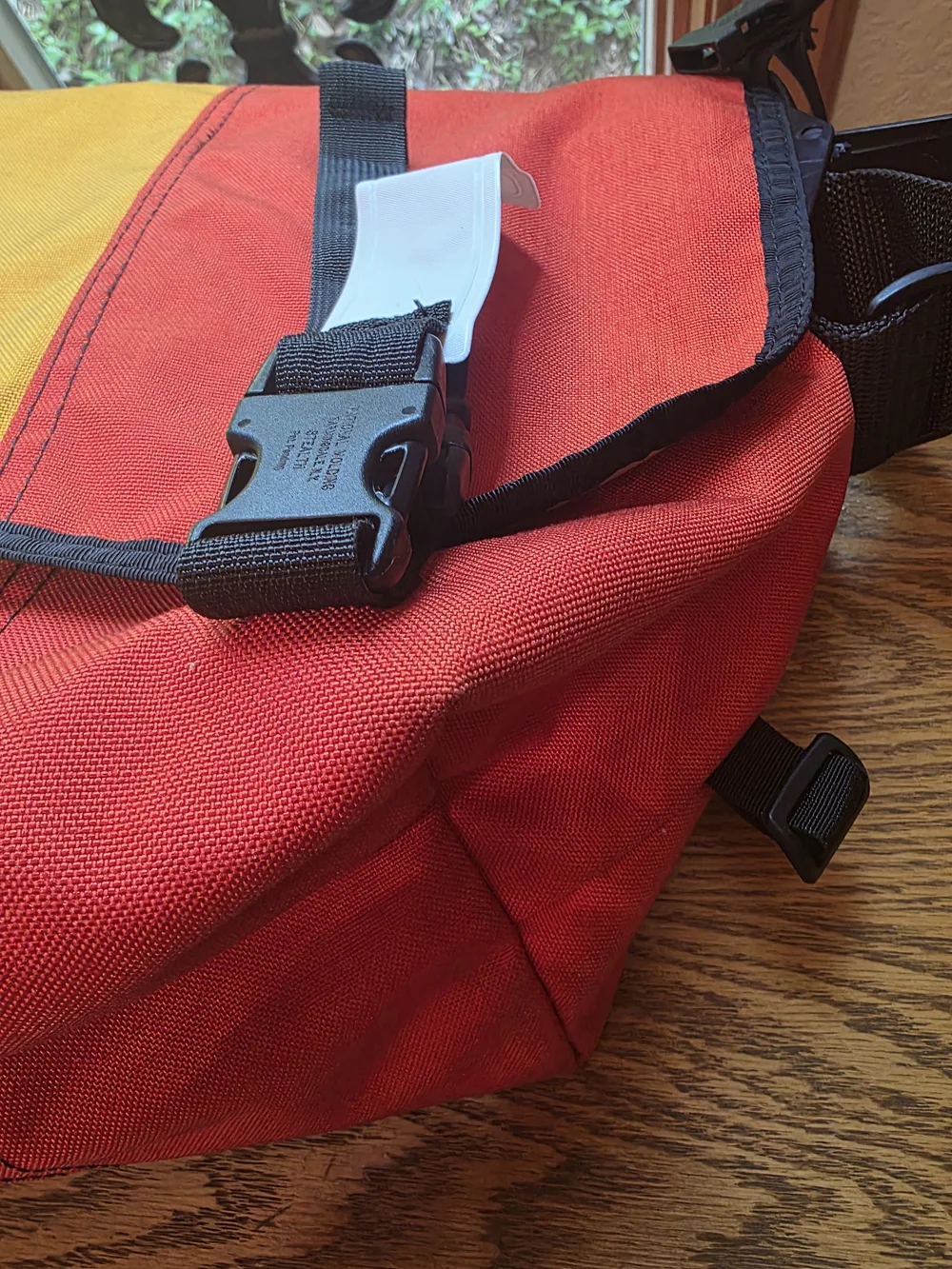Timbuk2 Tri-Color Black, Yellow & Red Messenger Bag